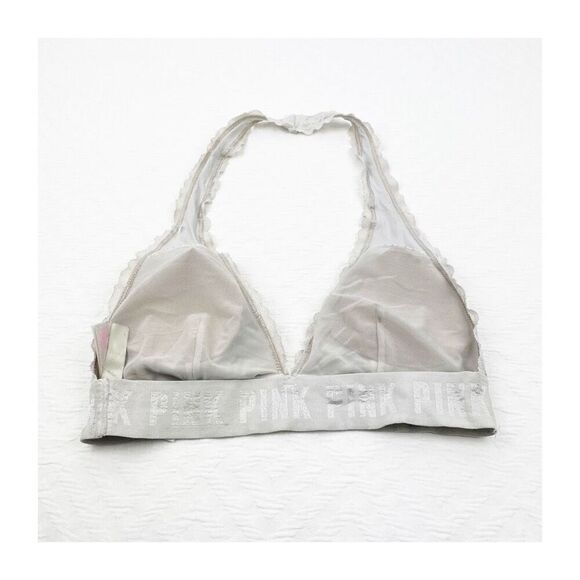 BUY 1 GET 1 FREE Victorias Secret lace bralette white small halter padded no wir - Picture 4 of 8